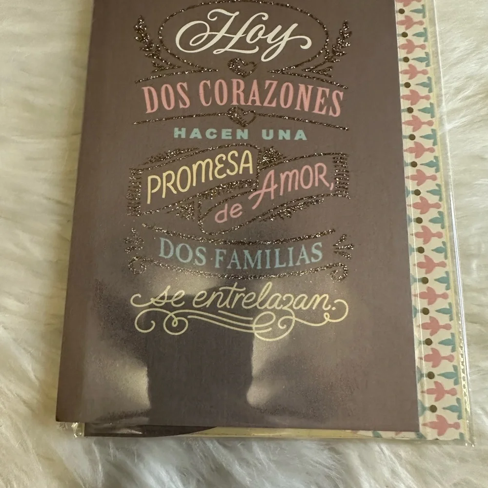 🩷5/$10 Brown Wedding Card with Colorful Text